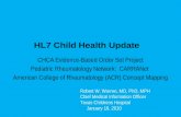 HL7 Child Health Update CHCA Evidence-Based Order Set Project Pediatric Rheumatology Network: CARRANet American College of Rheumatology (ACR) Concept Mapping.
