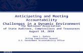 GAO-10-954-CG 1 Anticipating and Meeting Accountability Challenges in a Dynamic Environment The National Association of State Auditors, Comptrollers and.