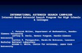 INTERNATIONAL ASTEROID SEARCH CAMPAIGN Internet-Based Asteroid Search Program for High Schools & Colleges J. Patrick Miller, Department of Mathematics,
