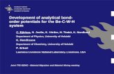 Development of analytical bond- order potentials for the Be-C-W-H system C. Björkas, N. Juslin, K. Vörtler, H. Timkó, K. Nordlund Department of Physics,
