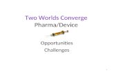 1 Two Worlds Converge Pharma/Device Opportunities Challenges.
