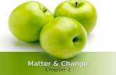 Matter & Change Chapter 2. A. Describing Matter Understanding matter begins with observation Matter is anything that has mass and takes up space Chemistry.