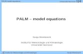 PALM model equations Universität Hannover Institut für Meteorologie und Klimatologie Sonja Weinbrecht PALM – model equations Sonja Weinbrecht Institut.