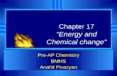 Chapter 17 Energy and Chemical change Pre-AP Chemistry BMHS Anahit Pivazyan.