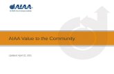 AIAA Value to the Community Updated: April 22, 2011.