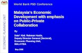 Malaysias Economic Development with emphasis on Public-Private Collaboration ECONOMIC PLANNING UNIT By Dato Abd. Rahman Husin, Deputy Director General.
