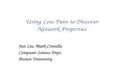 Using Loss Pairs to Discover Network Properties Jun Liu, Mark Crovella Computer Science Dept. Boston University.
