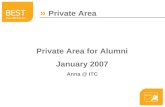 » Private Area Private Area for Alumni January 2007 Anna @ ITC.