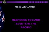 NEW ZEALAND RESPONSE TO HADR EVENTS IN THE PACIFIC.
