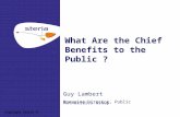 Copyright Steria What Are the Chief Benefits to the Public ? Guy Lambert Managing Director, Public Authorities Group.
