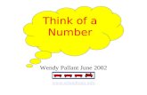 Wendy Pallant June 2002  Think of a Number.