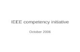 IEEE competency initiative October 2006. IEEE International standards organization Electrical, Electronics, Computer Membership = individuals rather than.