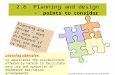 2.6 Planning and design - points to consider Jan-Olof Drangert, Linköping University, Sweden Planning and design - does it make any difference if they.