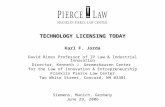 TECHNOLOGY LICENSING TODAY Karl F. Jorda David Rines Professor of IP Law & Industrial Innovation Director, Kenneth J. Germeshausen Center for the Law of.