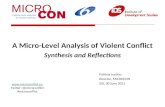A Micro-Level Analysis of Violent Conflict Synthesis and Reflections Patricia Justino Director, MICROCON IDS, 30 June 2011  Twitter: