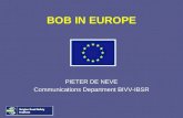 BOB IN EUROPE PIETER DE NEVE Communications Department BIVV-IBSR.