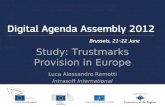 Study: Trustmarks Provision in Europe Luca Alessandro Remotti Intrasoft International.