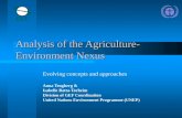 Analysis of the Agriculture- Environment Nexus Evolving concepts and approaches Anna Tengberg & Isabelle Batta-Torheim Division of GEF Coordination United.