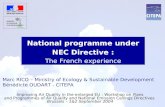 National programme under NEC Directive : The French experience Improving Air Quality in the enlarged EU : Workshop on Plans and Programmes of Air Quality.