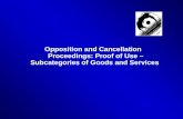 Opposition and Cancellation Proceedings: Proof of Use – Subcategories of Goods and Services.