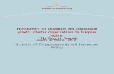 Frontrunners in innovation and sustainable growth: cluster organisations in European regions - The Case of Denmark Anders Hoffmann, Ph.D. Director of Entrepreneurship.