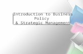 Introduction to Business Policy