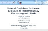 National Guidelines for Human Exposure to Radiofrequency Electromagnetic Fields Tariq H Alamri SG 5 Vice-Chairman (CITC, Saudi Arabia) thamri@citc.gov.sa.