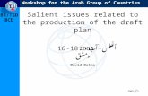 BR/TSD دمشق 2005 BCD Salient issues related to the production of the draft plan 16 - 18 أغسطس - آب 2005 دمشق David Botha Workshop for the Arab Group of.