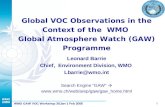 1 WMO GAW VOC Workshop 30Jan-1 Feb 2006 Global VOC Observations in the Context of the WMO Global Atmosphere Watch (GAW) Programme Leonard Barrie Chief,