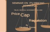Price Cap Regulation By Cleveland Thomas SEMINAR ON ITU PRICING MODELS TBILISI, GEORGIA, NOVEMBER 14-15, 2002.