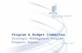 September 2011 Program & Budget Committee Strategic Realignment Program Progress Report.