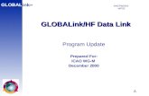 A 1 GLOBALink/HF Data Link ink SM GLOBAL Program Update Prepared For: ICAO WG-M December 2000 AMCPWGM1- WP20.