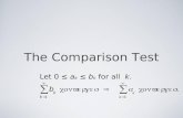 The Comparison Test Let 0 a k b k for all k.. Mika Seppälä The Comparison Test Comparison Theorem A Assume that 0 a k b k for all k. If the series converges,