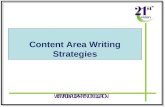Content Area Writing Strategies. Essential Questions Why do content teachers need to create a classroom that honors writing? How can content teachers.