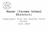 Mason (Tacoma School District) Highlights from the Healthy Youth Survey Fall 2010.