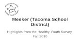 Meeker (Tacoma School District) Highlights from the Healthy Youth Survey Fall 2010.
