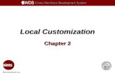 Local Customization Chapter 2. Local Customization 2-2 Objectives Customization Considerations Types of Data Elements Location for Locally Defined Data.