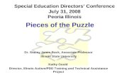 Pieces of the Puzzle Dr. Stacey Jones Bock, Associate Professor Illinois State University Kathy Gould Director, Illinois Autism/PDD Training and Technical.