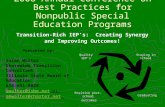 2008 Annual Conference on Best Practices for Nonpublic Special Education Programs Transition-Rich IEPs: Creating Synergy and Improving Outcomes! Presented.