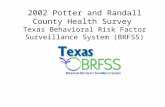 2002 Potter and Randall County Health Survey Texas Behavioral Risk Factor Surveillance System (BRFSS)