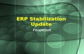 ERP Stabilization Update PeopleSoft. Introduction Stabilization Progress ERP Highlights Process Resolution Focus on improvements for FY08