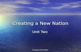 Creating a New Nation Unit Two 1Creating a New Nation.