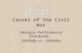 Causes of the Civil War Georgia Performance Standards: SSUSH8a-e; SSUSH9a.