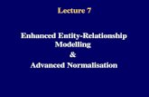 Lecture 7 Enhanced Entity-Relationship Modelling & Advanced Normalisation.