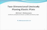 Two-Dimensional Unsteady Planing Elastic Plate Michael Makasyeyev Institute of Hydromechanics of NAS of Ukraine, Kyiv 1 M_Makasyeyev@ukr.net.