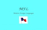MFL Modern Foreign Languages. Activity: Greetings/Introductions Take name card Aim: to find partner by asking questions Greet whoever you meet: Bonjour!