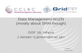 J Jensen CCLRC RAL Data Management AUZN (mostly about SRM though) GGF 16, Athens J Jensen.