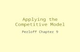 Applying the Competitive Model Perloff Chapter 9.