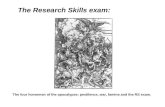 The Research Skills exam: The four horsemen of the apocalypse: pestilence, war, famine and the RS exam.