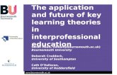 Www.bournemouth.ac.uk The application and future of key learning theories in interprofessional education Sarah Hean, (shean@bournemouth.ac.uk) Bournemouth.